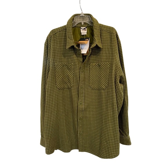 The North Face Mens Valley Twill Flannel Shirt Jacket Forest Olive 3XL NWT